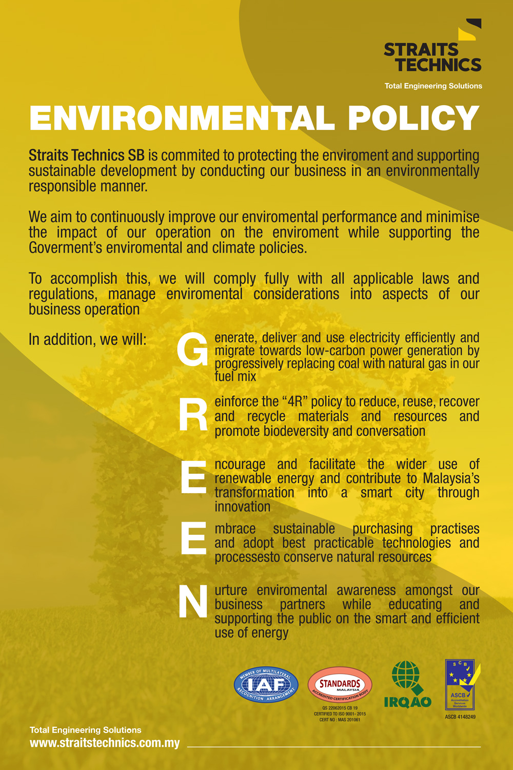 Mechanical Electrical Contractor Straits Technics Sdn Bhd Malaysia